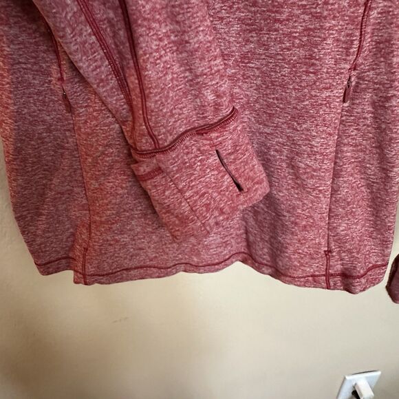 Lululemon Women's Run Briskly 1/2 Zip Red Heathered Jacket Size 6 Stretch B0920 - Picture 3 of 8